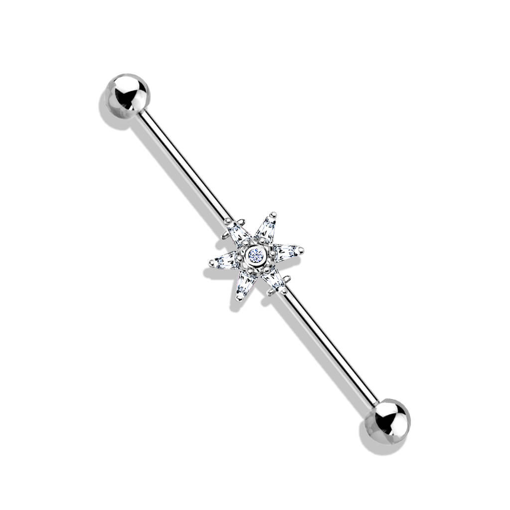 Barbell Industrial Zircone a fiore