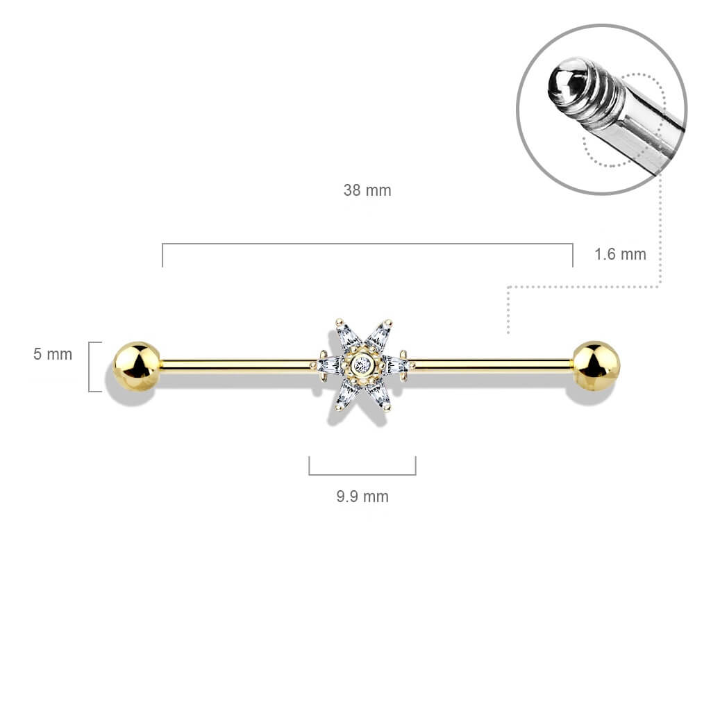 Barbell Industrial Circonita Flor