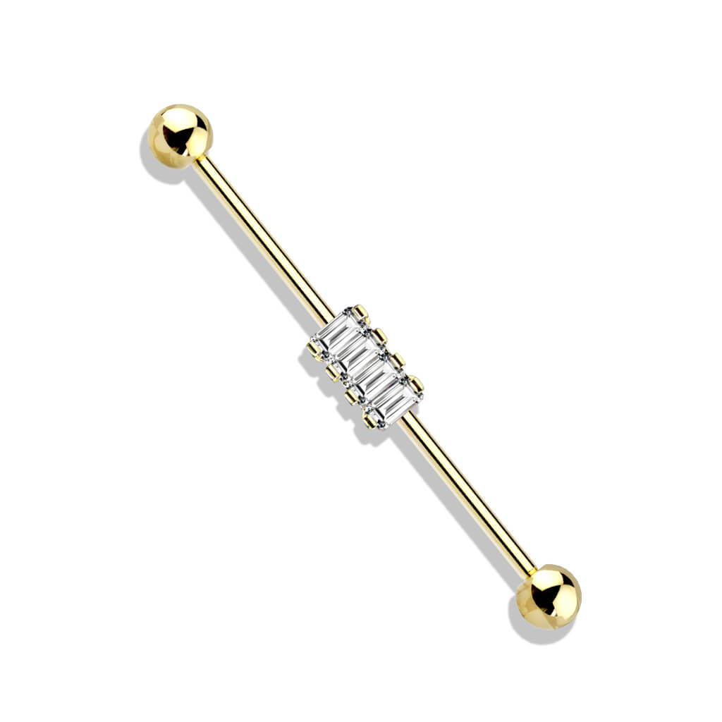 Industrial Barbell 4 Square Zirconia