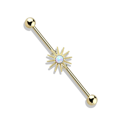 Industrial Barbell Sun Zirconia