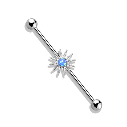 Industrial Barbell Sun Zirconia