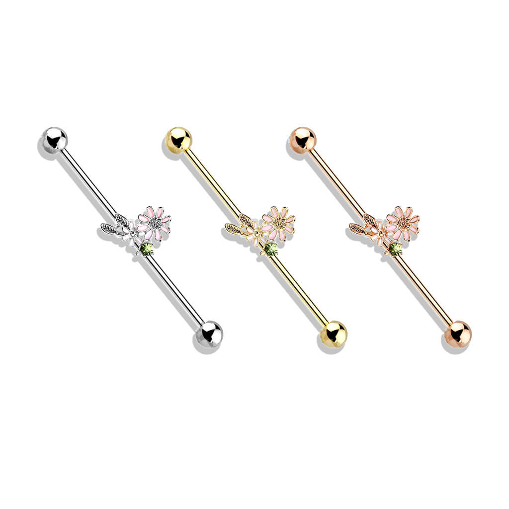 Industrial Barbell Flower Leaf