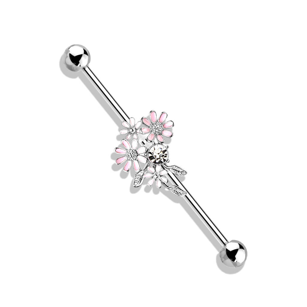 Industrial Barbell Flowers Zirconia