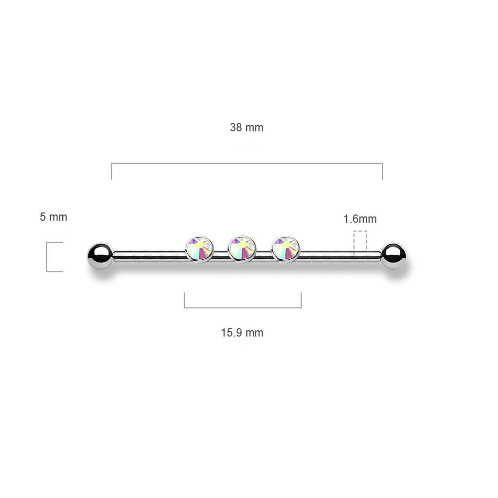 Barre industriel 3 Zircone Filetage Interne