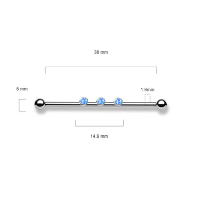 Barbell Industrial 3 Opali Filettatura Interna