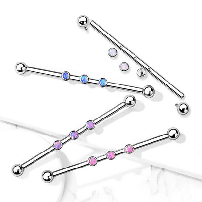 Industrial Barbell 3 Opal Internally Threaded