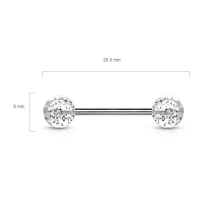 Barbell Sfera brillante in acrilico