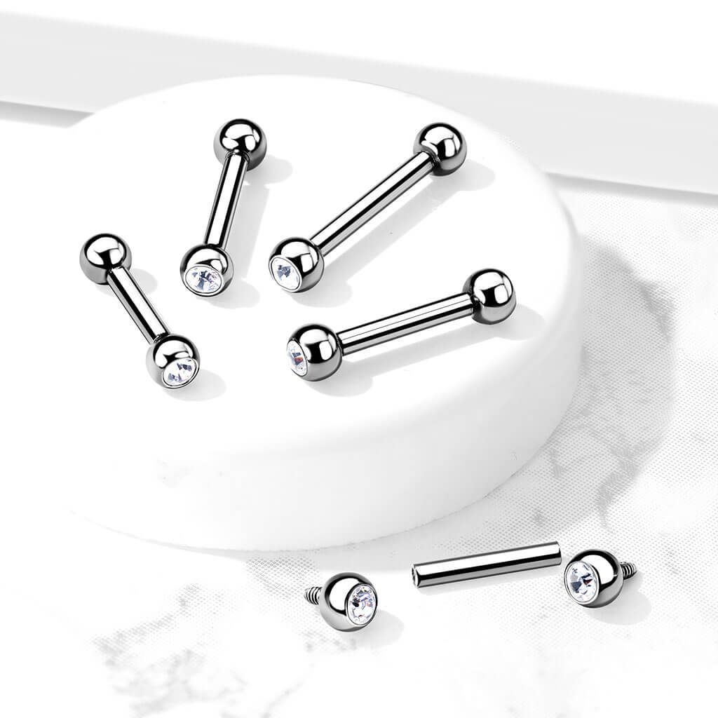 Barbell Ball Zirconia Internally Threaded