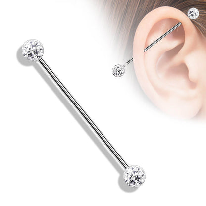 Industrial Barbell Ball Glitter Internally Threaded