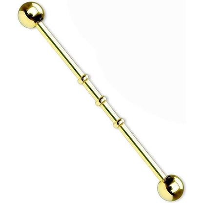 Industrial Barbell Gold 3 Erhebungen Titan PVD