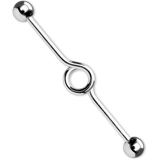 Industrial Barbell Kugel Silber Ring