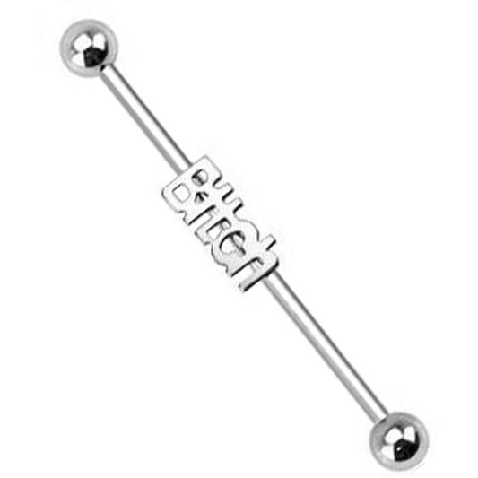 Industrial Barbell Kugel Silber BITCH