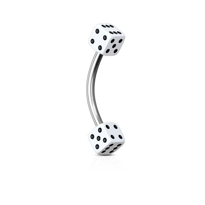 Eyebrow Piercing Acrylic Dice