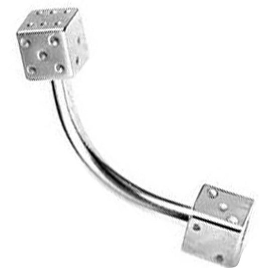 Eyebrow Piercing Silver Dice