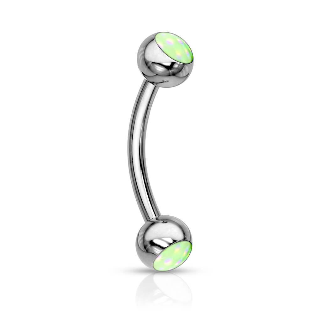 Eyebrow Piercing Ball Illumination Synthetic Stone