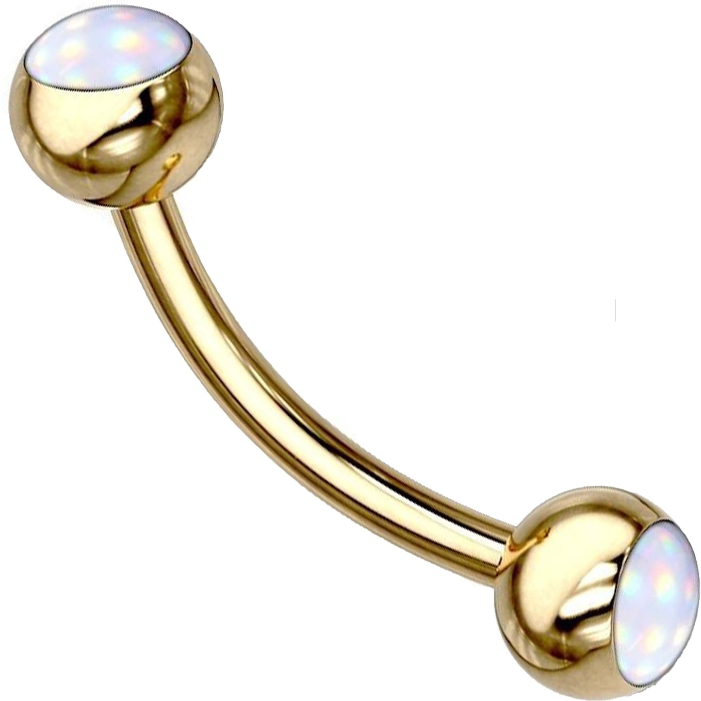 Eyebrow Piercing Ball Illumination Synthetic Stone