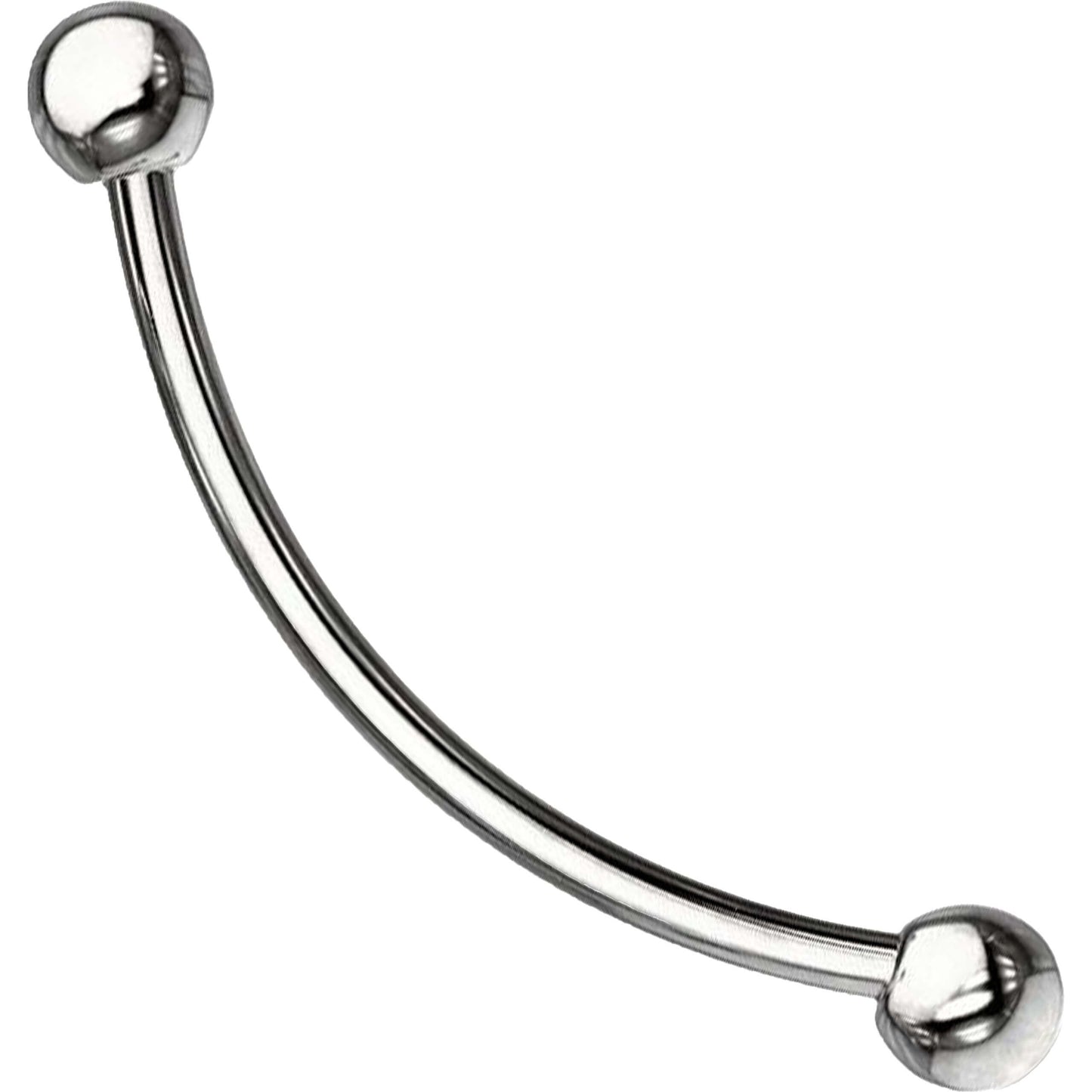 Curved Barbell Kugel Silber