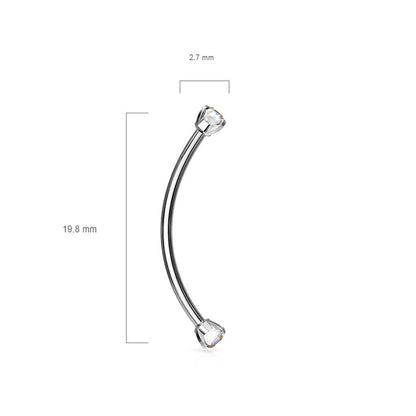 Curved Barbell Zirconia