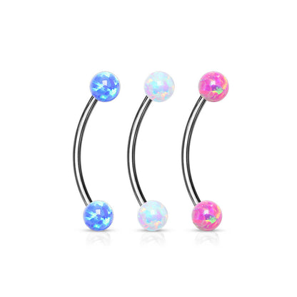 Curved Barbell Ball Opal