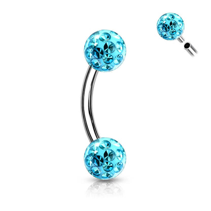 Eyebrow Piercing Ball Zirconia Internally Threaded