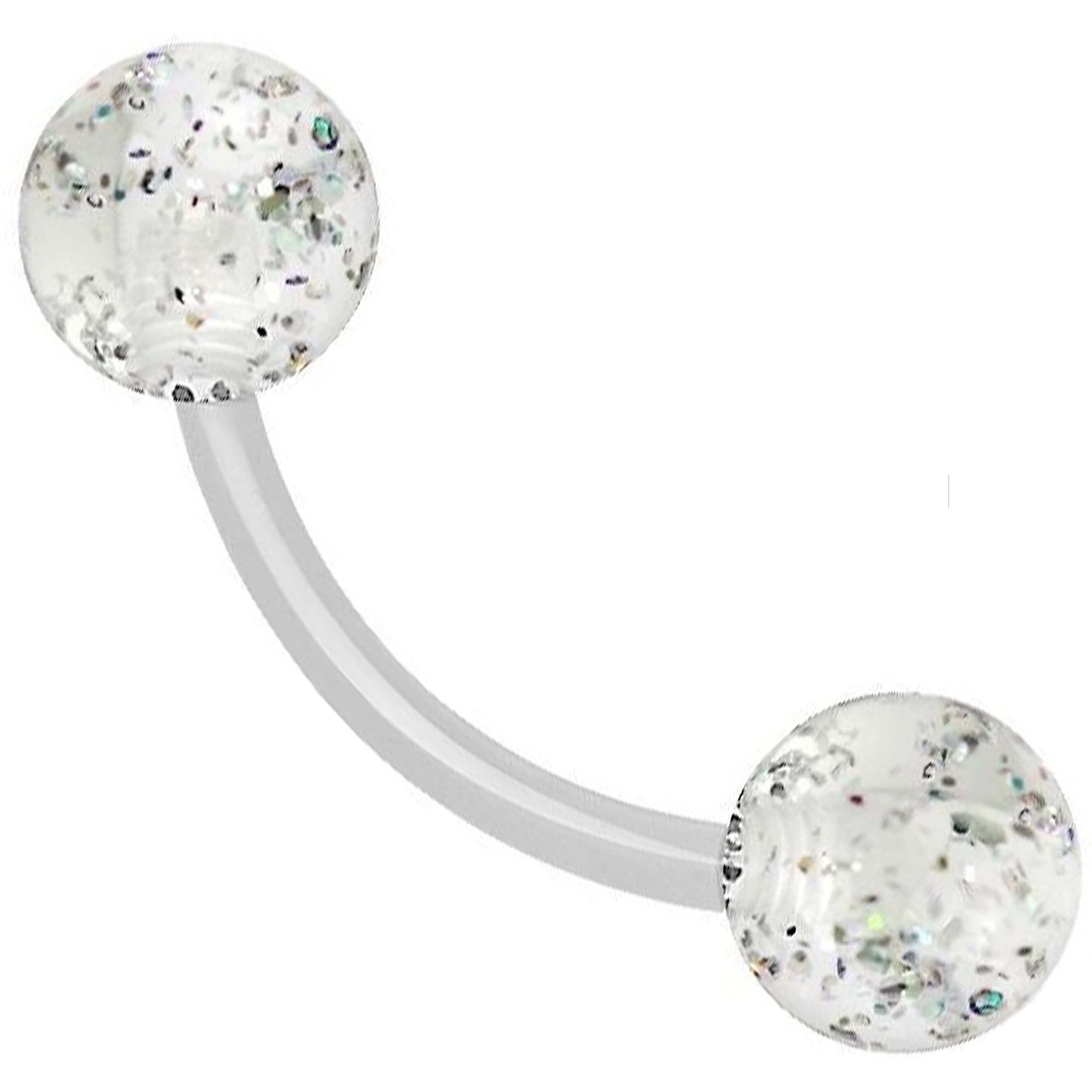 Acrylic Eyebrow Piercing Acrylic Ultra Glitter Ball