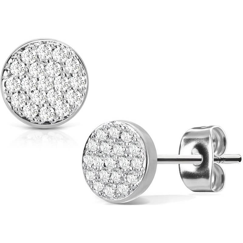 Bouton d'Oreille Zircone Ronde