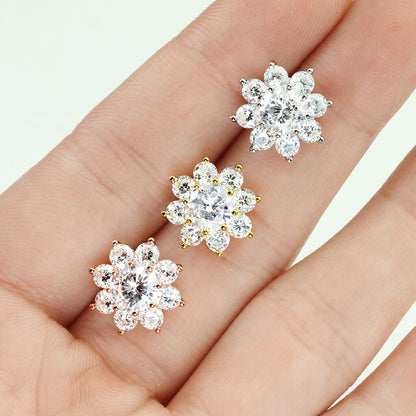 Bouton d'Oreille Fleur Zircone