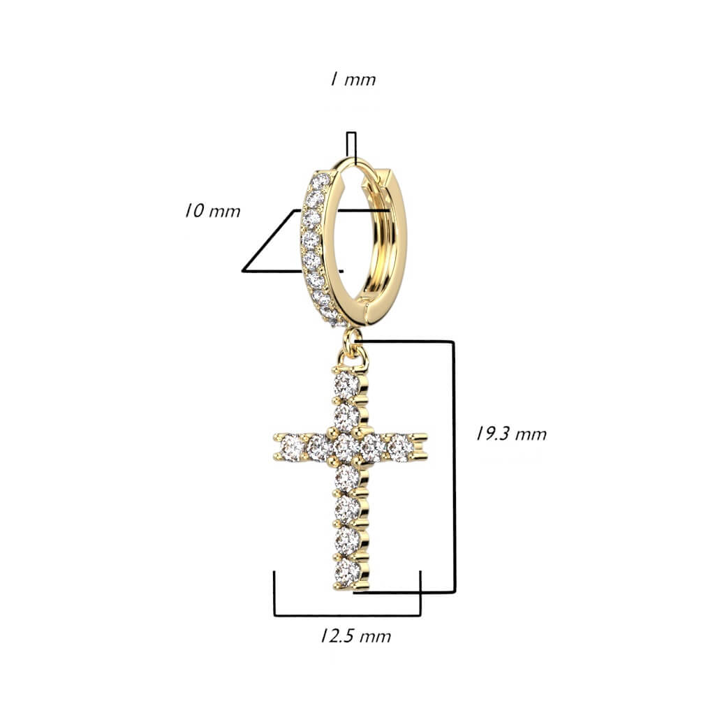 Cross Dangle Zirconia Clicker