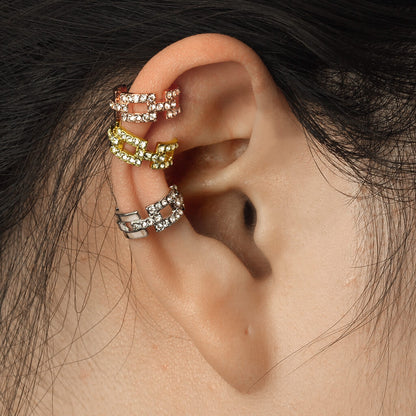 Earcuff Ear Cuff Quadrat Zirkonia Biegbar