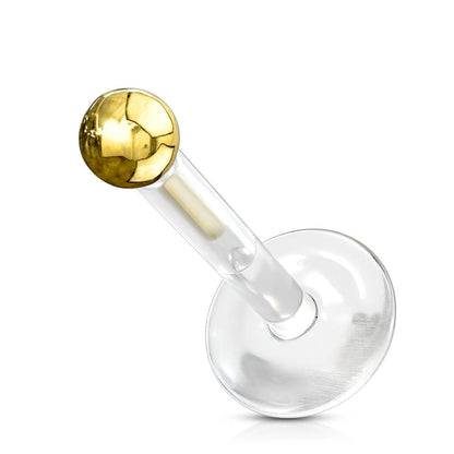 Or 14kt Labret Bille Enfoncer