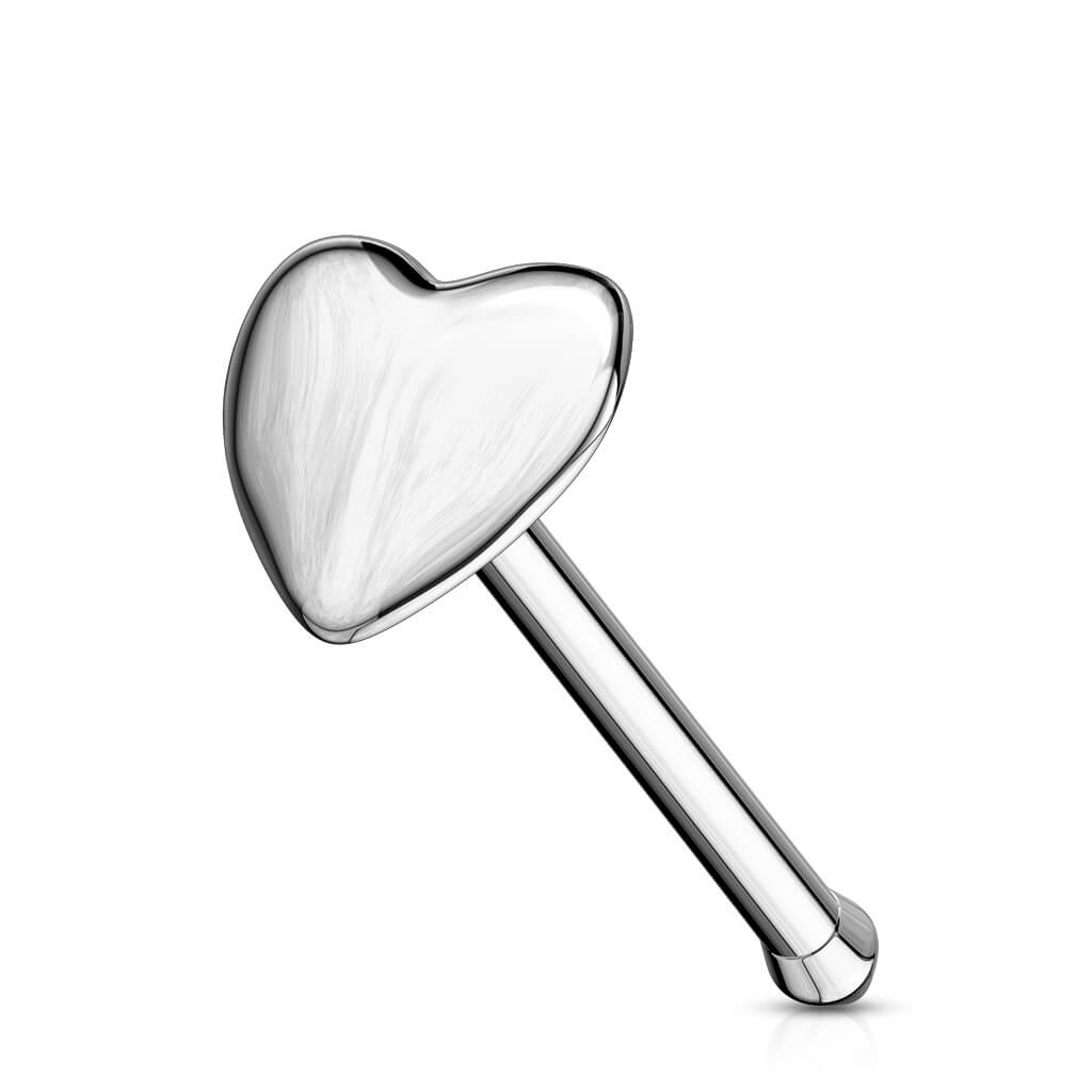 Solid Gold 14 Carat Nose Stud Heart