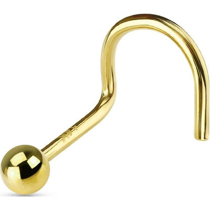 Oro 14 kt Screw Nasale Sfera 