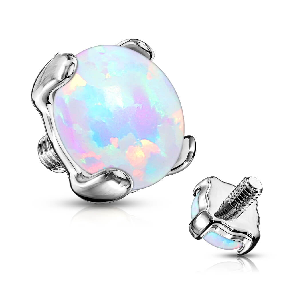 Złoto 585 opal w łapkach microdermal