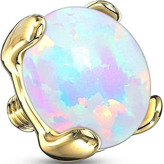 14 Karat Gold Top Opal Gelbgold Weißgold