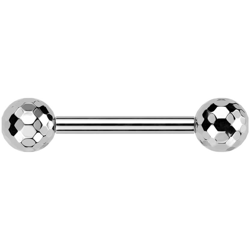 Titanio Barbell Bolas multifacéticas Push In