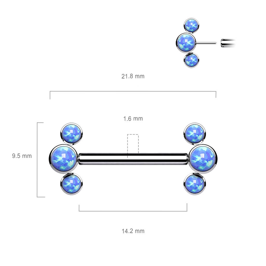 Titanio Ópalo 3 Push In Pezón