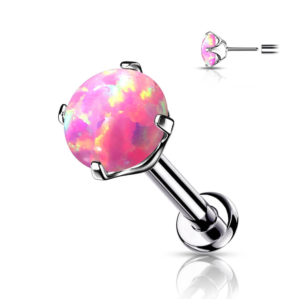 Titane Labret Opale Argent Enfoncer