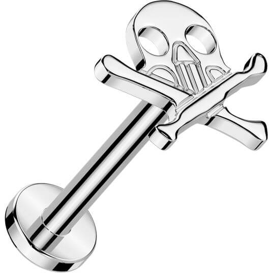 Titanium Labret skull Push-In