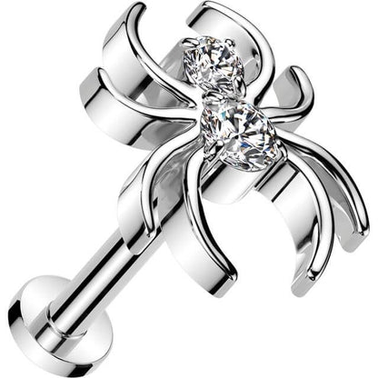 Titanium Labret spider zirconia Push-In