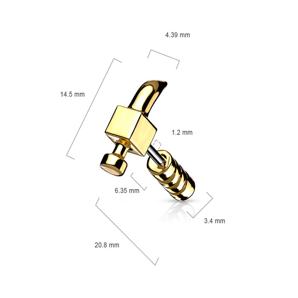 Barbell Hammer Silber