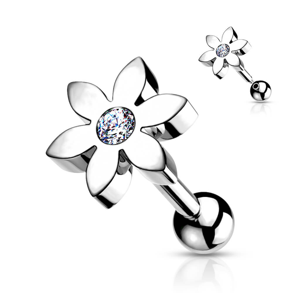 Barbell Flower Zirconia