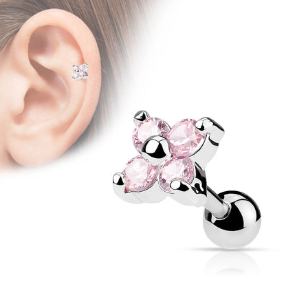 Barbell Flower Zirconia