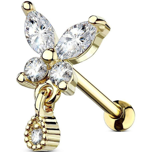 Barbell Butterfly Zirconia