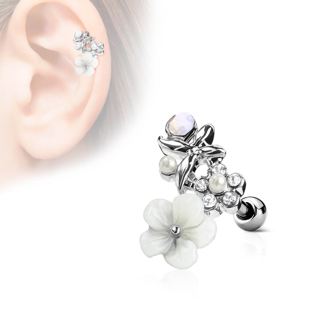 Barbell Blume Zirkonia