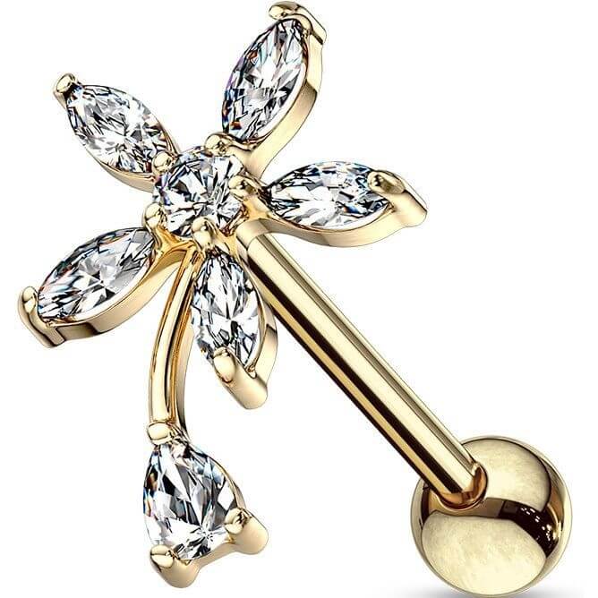 Barbell Blume Zirkonia