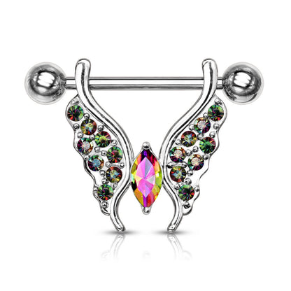 Nipple Piercing Butterfly Zirconia