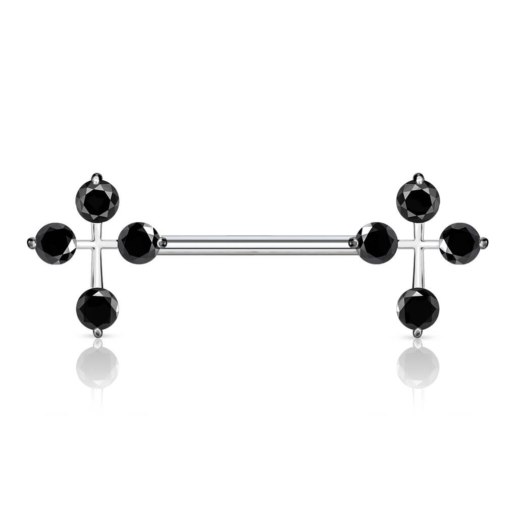 Nipple Piercing Cross Zirconia