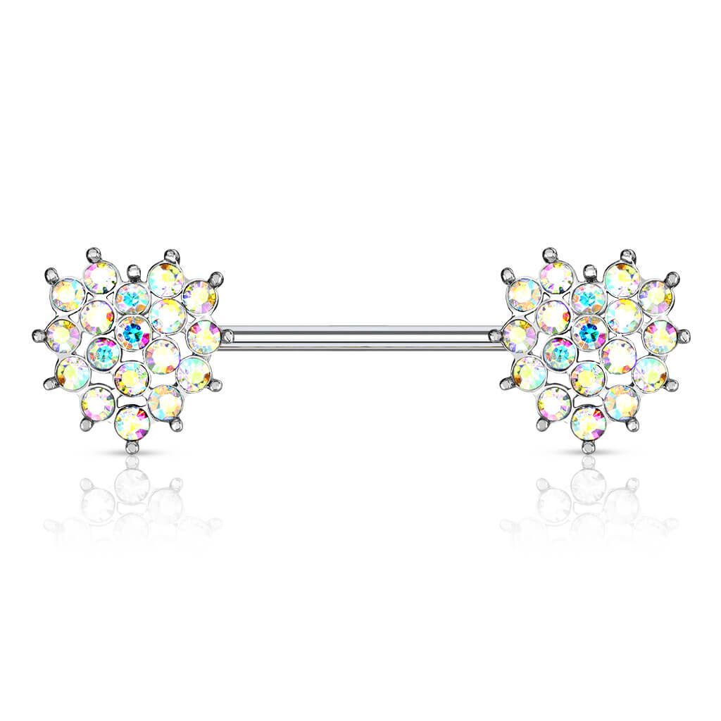 Nipple Piercing Heart Zirconia