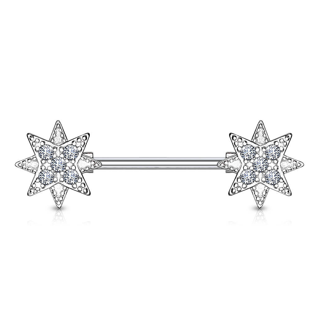 Nipple Piercing Star Zirconia