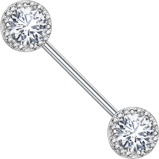 Nipple Piercing Round Zirconia